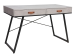 Γραφείο εργασίας Flex pakoworld γκρι cement-μαύρο 120x60x76εκ