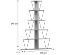 ΒΙΒΛΙΟΘΗΚΗ MINI TARS PAKOWORLD ΛΕΥΚΟ 130X22X146ΕΚ