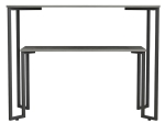 ΚΟΝΣΟΛΑ HOMER PAKOWORLD ΓΚΡΙ ΜΑΡΜΑΡΟΥ-ΜΑΥΡΟ 110X48X85ΕΚ