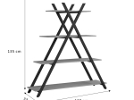 ΒΙΒΛΙΟΘΗΚΗ TREE PAKOWORLD ΜΑΥΡΟ-ΦΥΣΙΚΟ 120X33X135ΕΚ