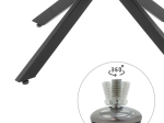 TΡΑΠΕΖΙ LYDIA PAKOWORLD MDF ΕΠΕΚΤΕΙΝΟΜΕΝΟ ΚΑΡΥΔΙ-ΜΑΥΡΟ 120-160X120X79ΕΚ