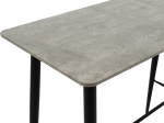 TΡΑΠΕΖΙ ΜΠΑΡ HARRIET PAKOWORLD MDF CEMENT-ΜΑΥΡΟ 120X60X105ΕΚ