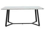 TΡΑΠΕΖΙ GEMMA PAKOWORLD ΛΕΥΚΟ ΜΑΡΜΑΡΟΥ-ΜΑΥΡΟ 160X90X75ΕΚ