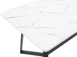 TΡΑΠΕΖΙ GEMMA PAKOWORLD ΛΕΥΚΟ ΜΑΡΜΑΡΟΥ-ΜΑΥΡΟ 160X90X75ΕΚ