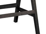 ΣΚΑΜΠΟ BAR WINSLOW PAKOWORLD ΞΥΛΟ RUBBERWOOD ΜΑΥΡΟ-PVC RATTAN ΦΥΣΙΚΟ-ΥΦΑΣΜΑ ΓΚΡΙ