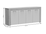 ΜΠΟΥΦΕΣ HAVEN PAKOWORLD SONOMA-ΛΕΥΚΟ 180X40X80ΕΚ
