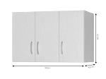 ΠΑΤΑΡΙ ΝΤΟΥΛΑΠΑΣ ZELIA PAKOWORLD ΤΡΙΦΥΛΛΟ ΛΕΥΚΟ 90X42X60ΕΚ