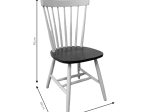 ΚΑΡΕΚΛΑ LARUS PAKOWORLD ΦΥΣΙΚΟ ΞΥΛO RUBBERWOOD ΑΝΘΡΑΚΙ-ΛΕΥΚΟ 50X49X90ΕΚ.