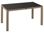 ΤΡΑΠΕΖΙ EXPLORE PAKOWORLD ΜΕ UV PROTECTION PP CAPPUCINO 150X90X73.5ΕΚ