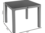 ΤΡΑΠΕΖΙ EXPLORE PAKOWORLD ΜΕ UV PROTECTION PP ΚΑΦΕ 90X90X73.5ΕΚ