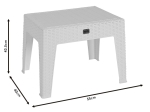ΤΡΑΠΕΖΙ COSMIC PAKOWORLD PP ΛΕΥΚΟ 55X40X43.5ΕΚ