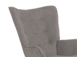 ΠΟΛΥΘΡΟΝΑ FLUFFY PAKOWORLD ΥΦΑΣΜΑ ΓΚΡΙ-ΠΟΔΙ RUBBERWOOD ΦΥΣΙΚΟ 75X69X96ΕΚ