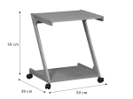 ΒΟΗΘΗΤΙΚΟ ΤΡΑΠΕΖΙ FIT PAKOWORLD MDF ΦΥΣΙΚΟ 50X39X59ΕΚ