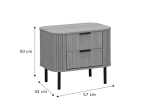 ΚΟΜΟΔΙΝΟ SCANDI PAKOWORLD ΜΕ 2 ΣΥΡΤΑΡΙΑ ΦΥΣΙΚΟ-ΜΑΥΡΟ 57X42X50ΕΚ