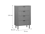 ΣΥΡΤΑΡΙΕΡΑ SCANDI PAKOWORLD ΜΕ 4 ΣΥΡΤΑΡΙΑ ΦΥΣΙΚΟ 79X46X115ΕΚ