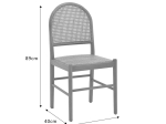 ΚΑΡΕΚΛΑ ALESSIA PAKOWORLD ΞΥΛΟ ΟΞΙΑΣ-RATTAN ΦΥΣΙΚΟ 43X40X89ΕΚ
