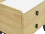 ΚΟΜΟΔΙΝΟ ALESSIO PAKOWORLD MDF ΦΥΣΙΚΟ-ΜΑΥΡΟ ΜΕΤΑΛΛΟ 46X37X47ΕΚ