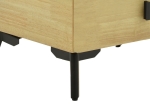 ΚΟΜΟΔΙΝΟ ALESSIO PAKOWORLD MDF ΦΥΣΙΚΟ-ΜΑΥΡΟ ΜΕΤΑΛΛΟ 46X37X47ΕΚ