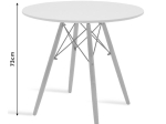 ΤΡΑΠΕΖΙ JULITA PAKOWORLD MDF ΜΑΥΡΟ-ΠΟΔΙΑ ΦΥΣΙΚΟ Φ80X73ΕΚ