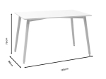 ΤΡΑΠΕΖΙ NATALI PAKOWORLD MDF ΛΕΥΚΟ-ΠΟΔΙΑ ΦΥΣΙΚΟ 120X80X76ΕΚ