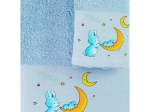 Borea Πετσέτες Σετ 2ΤΜΧ Bunny Σιέλ 70 x 120 / 30 x 50 cm Σιέλ