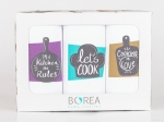 Borea Ποτηρόπανα Κουζίνας Cooking Σετ 3ΤΜΧ (3) 50 x 70 cm Λευκό