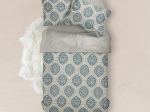 Borea Σεντόνια Εμπριμέ Σετ Damask Μπεζ Υπέρδιπλα (2) 240 x 260 cm + (2) 50 x 70 cm Μπεζ