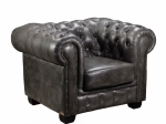 CHESTERFIELD BIRMINGHAM ΠΟΛΥΘΡΟΝΑ ΣΑΛΟΝΙΟΥ ΚΑΘΙΣΤΙΚΟΥ, ΔΕΡΜΑ ANTIQUE GREY