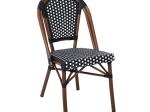 PARIS ΚΑΡΕΚΛΑ BISTRO ΑΛΟΥΜΙΝΙΟ ΚΑΡΥΔΙ, WICKER ΜΑΥΡΟ - ΑΣΠΡΟ, ΣΤΟΙΒΑΖΟΜΕΝΗ