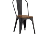 RELIX WOOD ΚΑΡΕΚΛΑ ΜΕΤΑΛΛΟ ΒΑΦΗ ΜΑΥΡΟ EXTRA MATTE, ΚΑΘΙΣΜΑ DARK OAK, ΣΤΟΙΒΑΖΟΜΕΝΗ