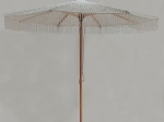 ΟΜΠΡΕΛΑ ΞΥΛΙΝΗ - ΟΞΙΑ Φ250CM, ΠΛΕΚΤΟ ΜΑΚΡΑΜΕ ΜΠΕΖ