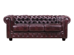 CHESTERFIELD BIRMINGHAM ΚΑΝΑΠΕΣ 3ΘΕΣΙΟΣ ΣΑΛΟΝΙΟΥ ΚΑΘΙΣΤΙΚΟΥ, ΔΕΡΜΑ ANTIQUE RED