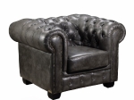 CHESTERFIELD BIRMINGHAM ΠΟΛΥΘΡΟΝΑ ΣΑΛΟΝΙΟΥ ΚΑΘΙΣΤΙΚΟΥ, ΔΕΡΜΑ ANTIQUE GREY