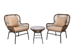SALSA MAX SET ΚΗΠΟΥ - ΒΕΡΑΝΤΑΣ ΜΕΤΑΛΛΟ ΒΑΦΗ ΜΑΥΡΟ, WICKER ΦΥΣΙΚΟ: ΤΡΑΠΕΖΑΚΙ+2 ΠΟΛΥΘΡΟΝΕΣ