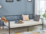 QUEEN DAYBED ΚΡΕΒΑΤΙ ΜΕΤΑΛΛΟ ΒΑΦΗ ΜΑΥΡΟ