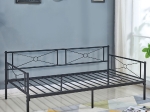 QUEEN DAYBED ΚΡΕΒΑΤΙ ΜΕΤΑΛΛΟ ΒΑΦΗ ΜΑΥΡΟ
