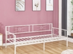 QUEEN DAYBED ΚΡΕΒΑΤΙ ΜΕΤΑΛΛΟ ΒΑΦΗ ΑΣΠΡΟ
