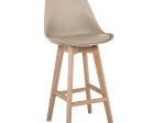 MARTIN ΣΚΑΜΠΟ BAR ΟΞΙΑ ΦΥΣΙΚΟ, ΚΑΘΙΣΜΑ Η.67CM, PP-PU SAND BEIGE, ΜΟΝΤΑΡΙΣΜΕΝΗ ΤΑΠΕΤΣΑΡΙΑ