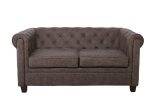 CHESTERFIELD NEWPORT KΑΝΑΠΕΣ 2ΘΕΣΙΟΣ ΣΑΛΟΝΙΟΥ -ΚΑΘΙΣΤΙΚΟΥ, ΥΦΑΣΜΑ ANTIQUE LOOK ΚΑΦΕ