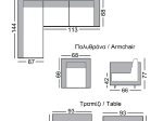 PATIO SET ΣΑΛΟΝΙ ΚΑΘΙΣΤΙΚΟ ΚΗΠΟΥ ΜΕΤΑΛΛΟ, WICKER ΓΚΡΙ ΜΑΞΙΛΑΡΙΑ ΣΚΟΥΡΟ ΓΚΡΙ