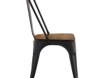 RELIX WOOD ΚΑΡΕΚΛΑ ΜΕΤΑΛΛΟ ΒΑΦΗ ΜΑΥΡΟ EXTRA MATTE, ΚΑΘΙΣΜΑ DARK OAK, ΣΤΟΙΒΑΖΟΜΕΝΗ