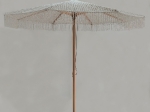 ΟΜΠΡΕΛΑ ΞΥΛΙΝΗ - ΟΞΙΑ 300X300CM, ΠΛΕΚΤΟ ΜΑΚΡΑΜΕ ΜΠΕΖ