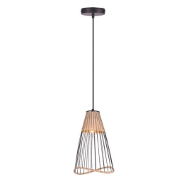 Φωτιστικό Οροφής 4529 23x36cm Ε27 Brown-Black Inlight