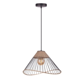 Φωτιστικό Οροφής 4530 48x30cm Ε27 Brown-Black Inlight