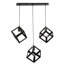 Φωτιστικό Οροφής-Ράγα 4400-3 Φ30cm 3xΕ27 Black Inlight