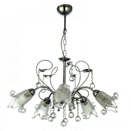 Φωτιστικό Οροφής 5300-5 60x40cm 5xΕ14 Chrome Inlight
