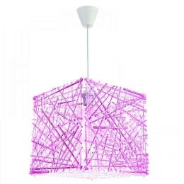 Φωτιστικό Οροφής 4339 30x30cm 1xΕ27 Pink Inlight
