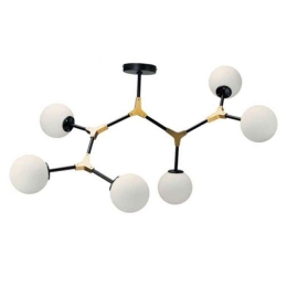 Φωτιστικό Οροφής 6167-6 90x75cm 6xG9 Black-Gold Inlight Μέταλλο,Γυαλί