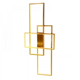 Φωτιστικό Τοίχου-Οροφής Led 6159 40x100cm 6000Lm Gold Inlight Μέταλλο,Ακρυλικό