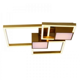Φωτιστικό Οροφής-Πλαφονιέρα Led 6157 80x60cm 6800Lm Gold Inlight Μέταλλο,Ακρυλικό